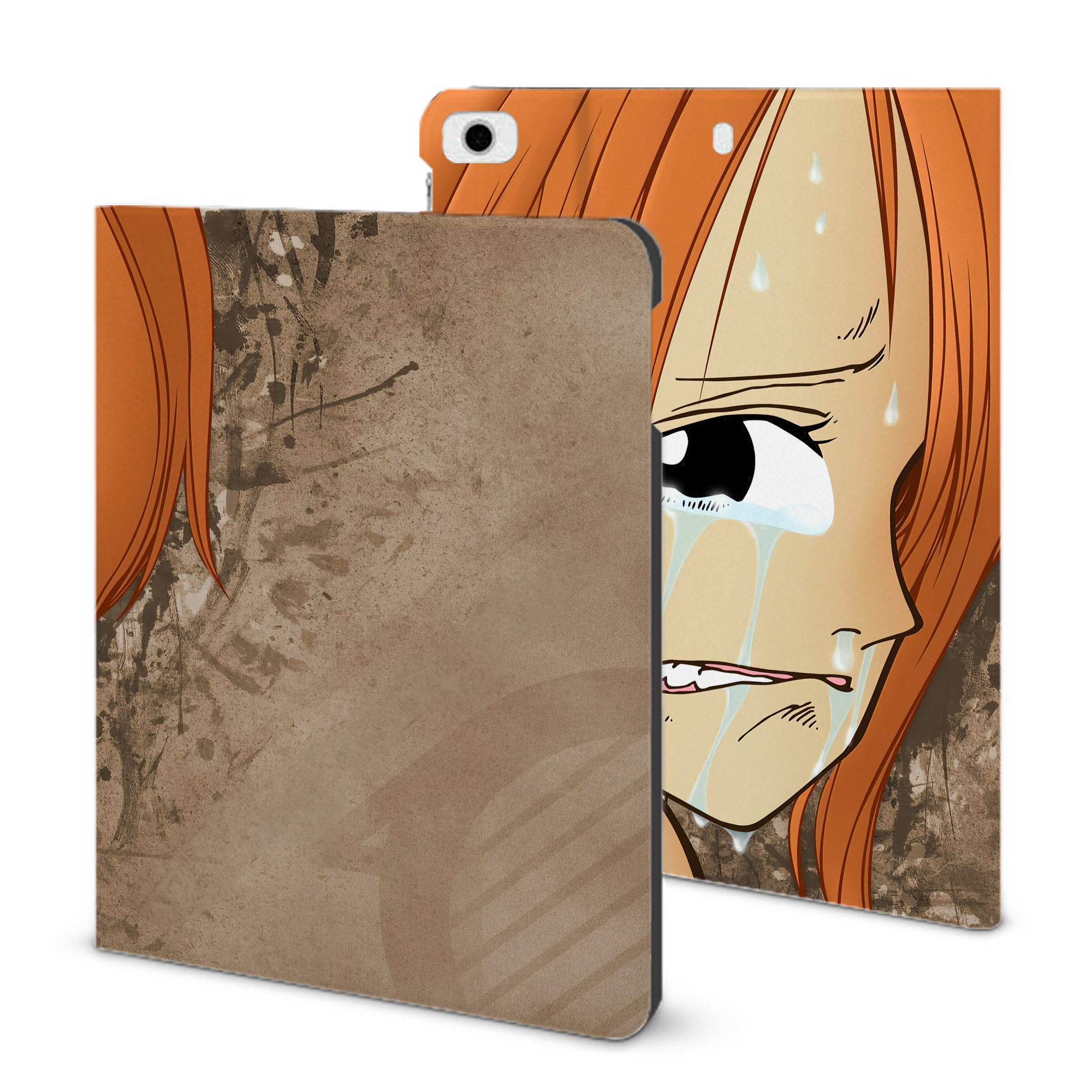 （画像用） ワンピース ONE PIECE IPad ケース ブック型 PUレザー TPU 耐衝撃 軽量 薄型 ペン収納なし 全面保護 IPad 各モデル対応